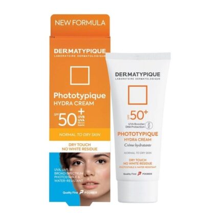 ضد آفتاب بی رنگ هیدرا پوست خشک SPF50 درماتیپیک مدل جدید